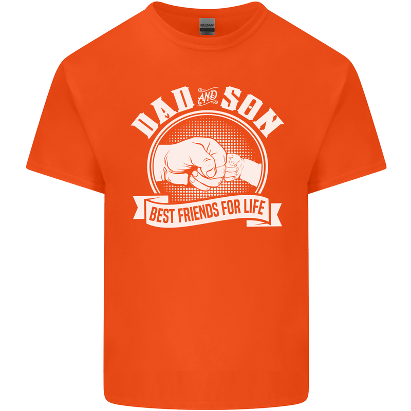 Dad & Son Best Friends for Life Kids T-Shirt Childrens Orange