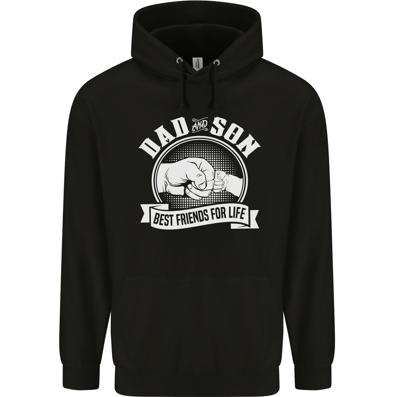 Dad & Son Best Friends for Life Mens 80% Cotton Hoodie Black