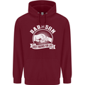 Dad & Son Best Friends for Life Mens 80% Cotton Hoodie Maroon