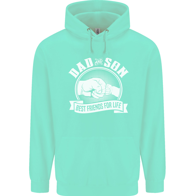 Dad & Son Best Friends for Life Mens 80% Cotton Hoodie Peppermint