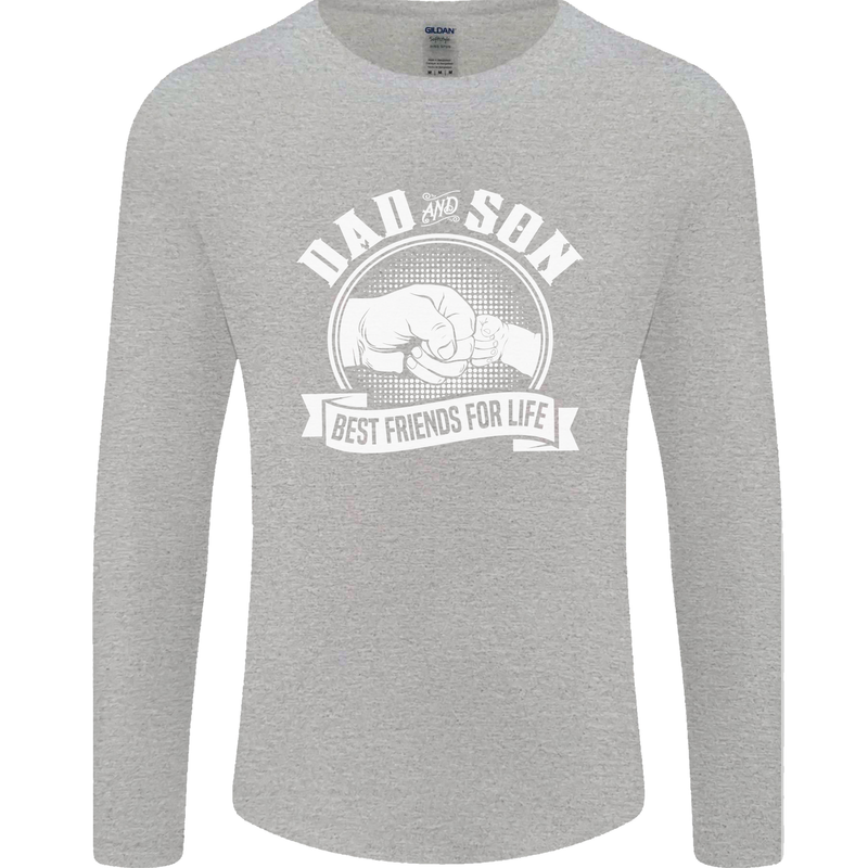Dad & Son Best Friends for Life Mens Long Sleeve T-Shirt Sports Grey