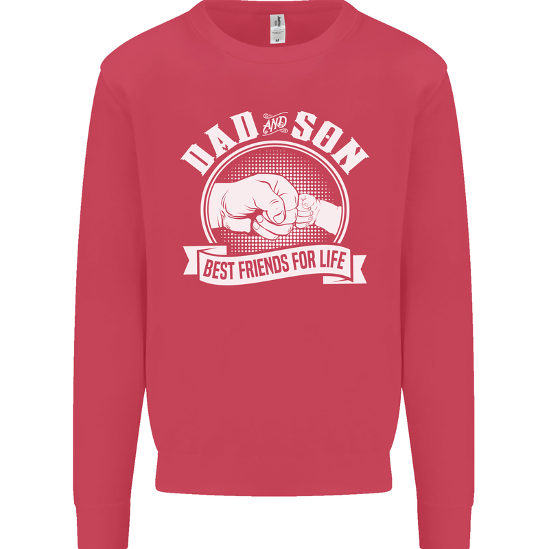 Dad & Son Best Friends for Life Mens Sweatshirt Jumper Heliconia