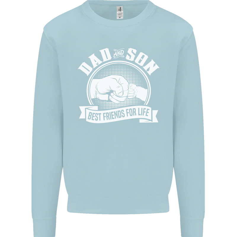 Dad & Son Best Friends for Life Mens Sweatshirt Jumper Light Blue