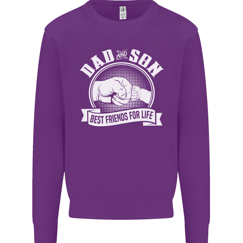Dad & Son Best Friends for Life Mens Sweatshirt Jumper Purple