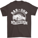 Dad & Son Best Friends for Life Mens T-Shirt Cotton Gildan Dark Chocolate