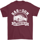 Dad & Son Best Friends for Life Mens T-Shirt Cotton Gildan Maroon