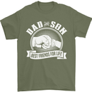 Dad & Son Best Friends for Life Mens T-Shirt Cotton Gildan Military Green