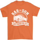 Dad & Son Best Friends for Life Mens T-Shirt Cotton Gildan Orange