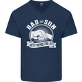 Dad & Son Best Friends for Life Mens V-Neck Cotton T-Shirt Navy Blue