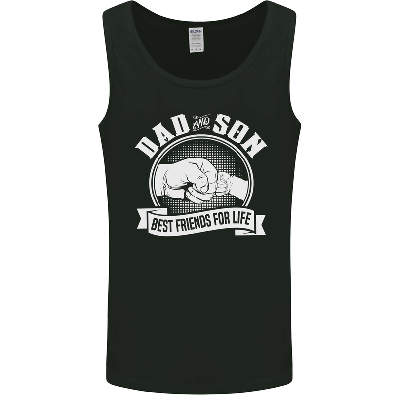 Dad & Son Best Friends for Life Mens Vest Tank Top Black