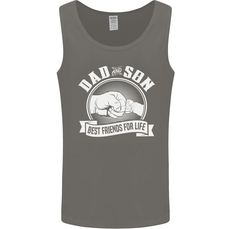 Dad & Son Best Friends for Life Mens Vest Tank Top Charcoal