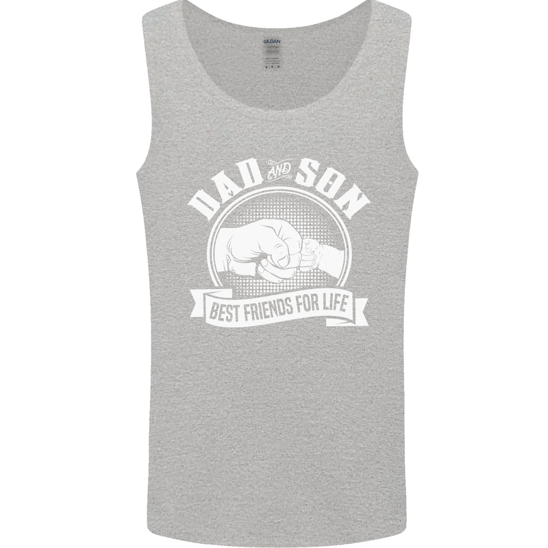 Dad & Son Best Friends for Life Mens Vest Tank Top Sports Grey