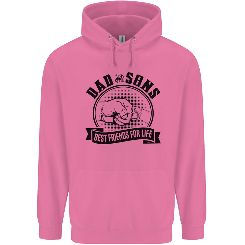 Dad & Sons Best Friends Father's Day Childrens Kids Hoodie Azalea