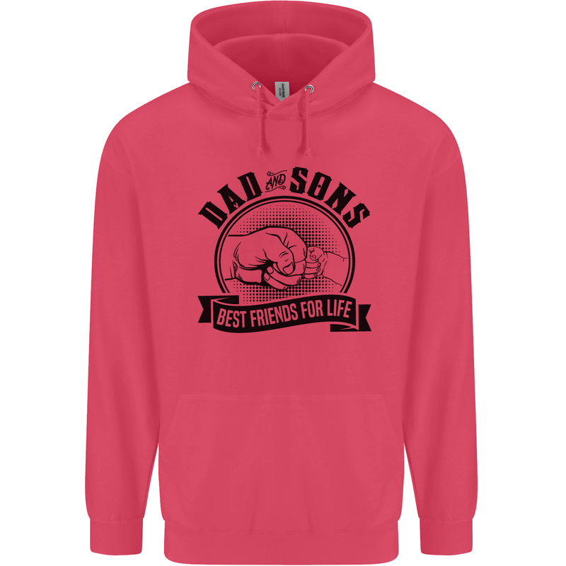 Dad & Sons Best Friends Father's Day Childrens Kids Hoodie Heliconia