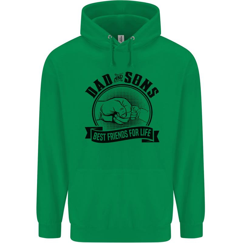 Dad & Sons Best Friends Father's Day Childrens Kids Hoodie Irish Green