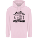 Dad & Sons Best Friends Father's Day Childrens Kids Hoodie Light Pink