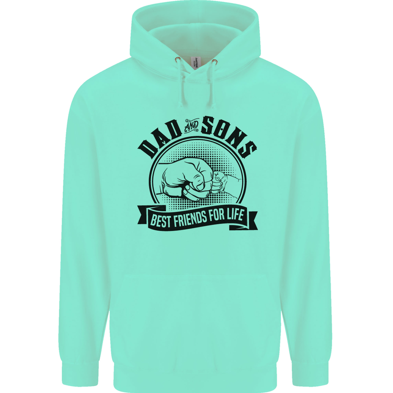 Dad & Sons Best Friends Father's Day Childrens Kids Hoodie Peppermint