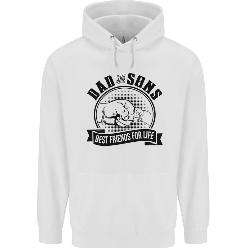 Dad & Sons Best Friends Father's Day Childrens Kids Hoodie White