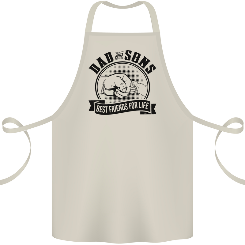 Dad & Sons Best Friends Father's Day Cotton Apron 100% Organic Natural