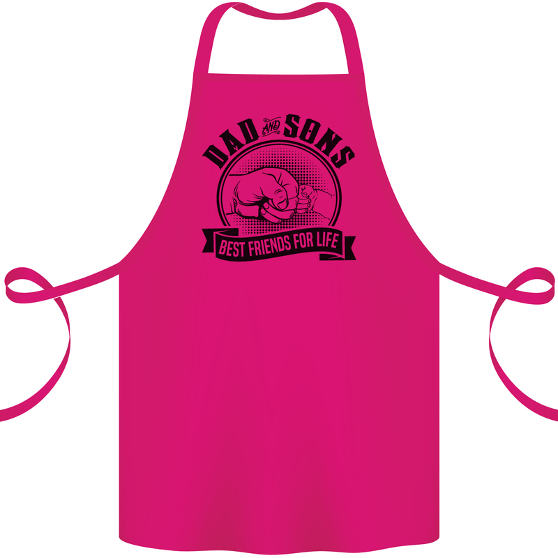 Dad & Sons Best Friends Father's Day Cotton Apron 100% Organic Pink
