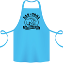 Dad & Sons Best Friends Father's Day Cotton Apron 100% Organic Turquoise