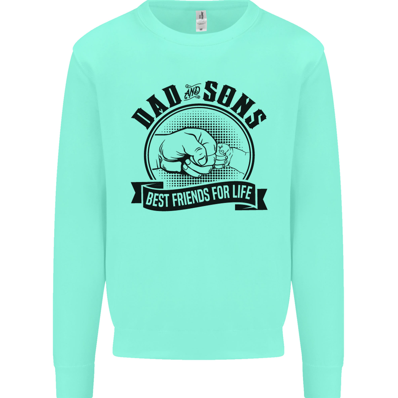 Dad & Sons Best Friends Father's Day Kids Sweatshirt Jumper Peppermint