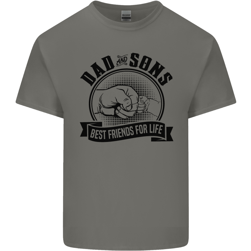 Dad & Sons Best Friends Father's Day Kids T-Shirt Childrens Charcoal