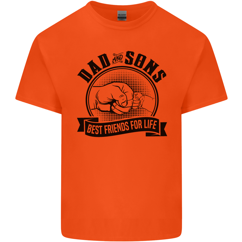 Dad & Sons Best Friends Father's Day Kids T-Shirt Childrens Orange