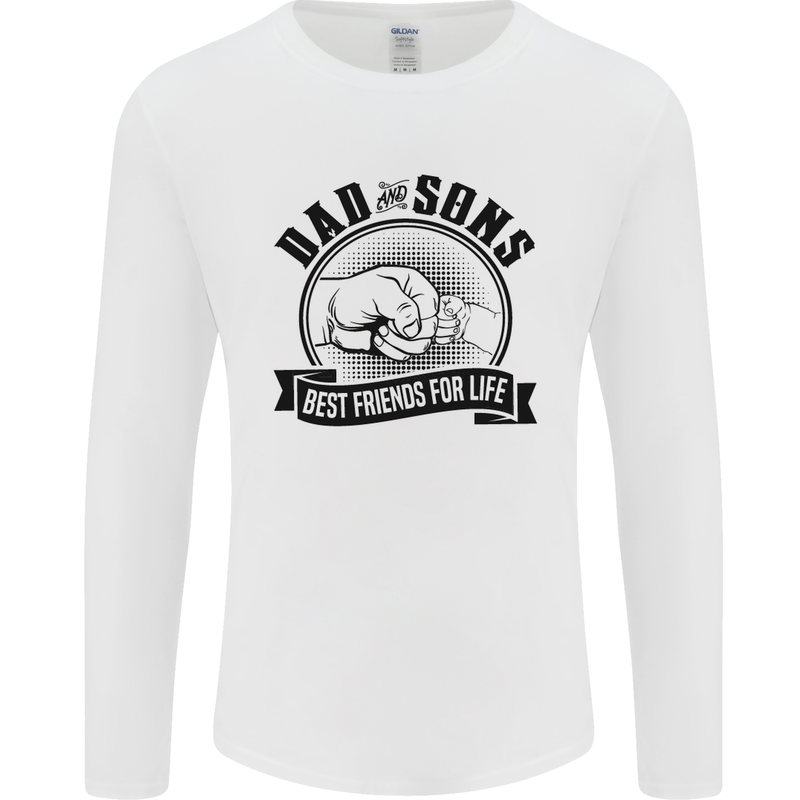 Dad & Sons Best Friends Father's Day Mens Long Sleeve T-Shirt White