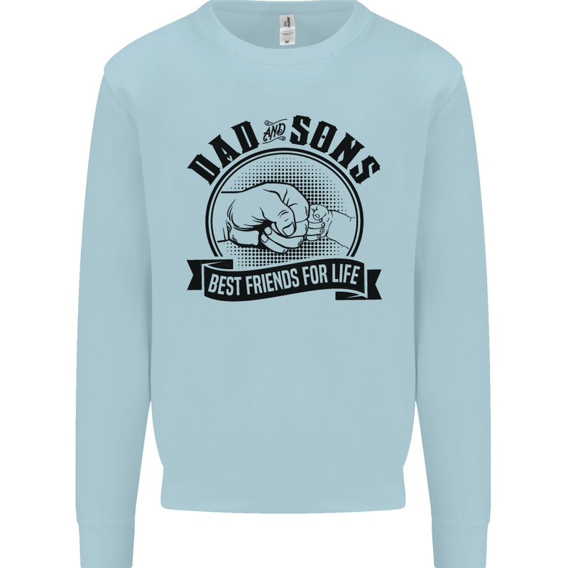 Dad & Sons Best Friends Father's Day Mens Sweatshirt Jumper Light Blue