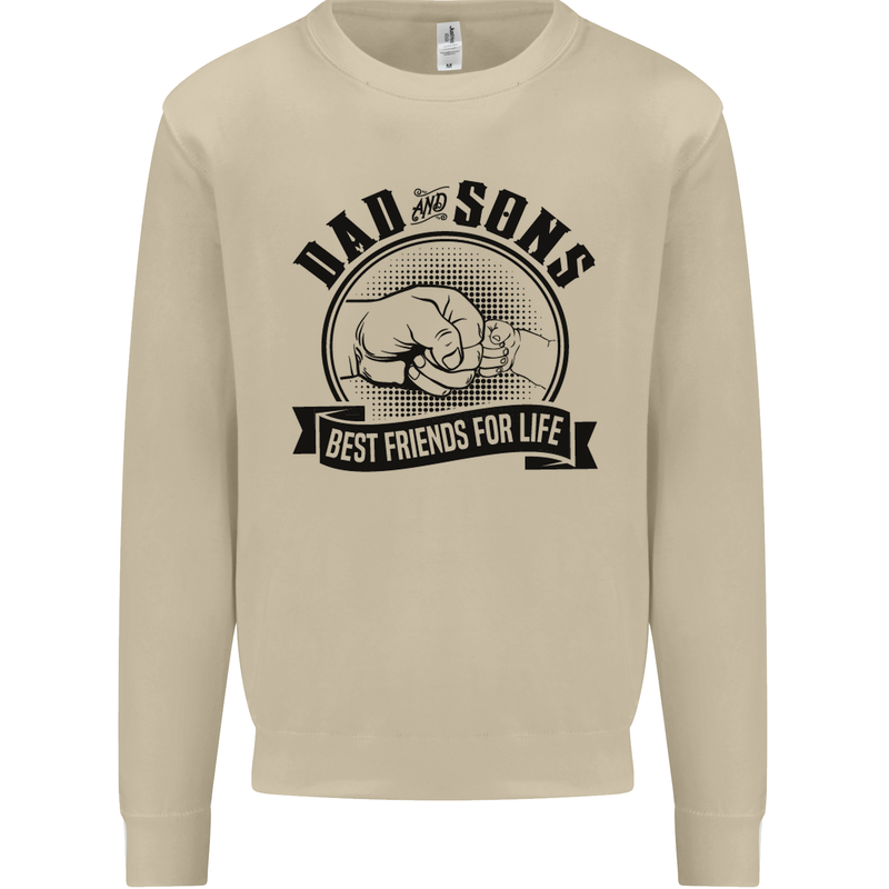 Dad & Sons Best Friends Father's Day Mens Sweatshirt Jumper Sand