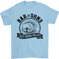 Dad & Sons Best Friends Father's Day Mens T-Shirt Cotton Gildan Light Blue