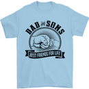 Dad & Sons Best Friends Father's Day Mens T-Shirt Cotton Gildan Light Blue