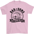 Dad & Sons Best Friends Father's Day Mens T-Shirt Cotton Gildan Light Pink