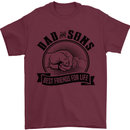 Dad & Sons Best Friends Father's Day Mens T-Shirt Cotton Gildan Maroon