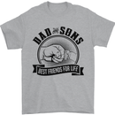 Dad & Sons Best Friends Father's Day Mens T-Shirt Cotton Gildan Sports Grey