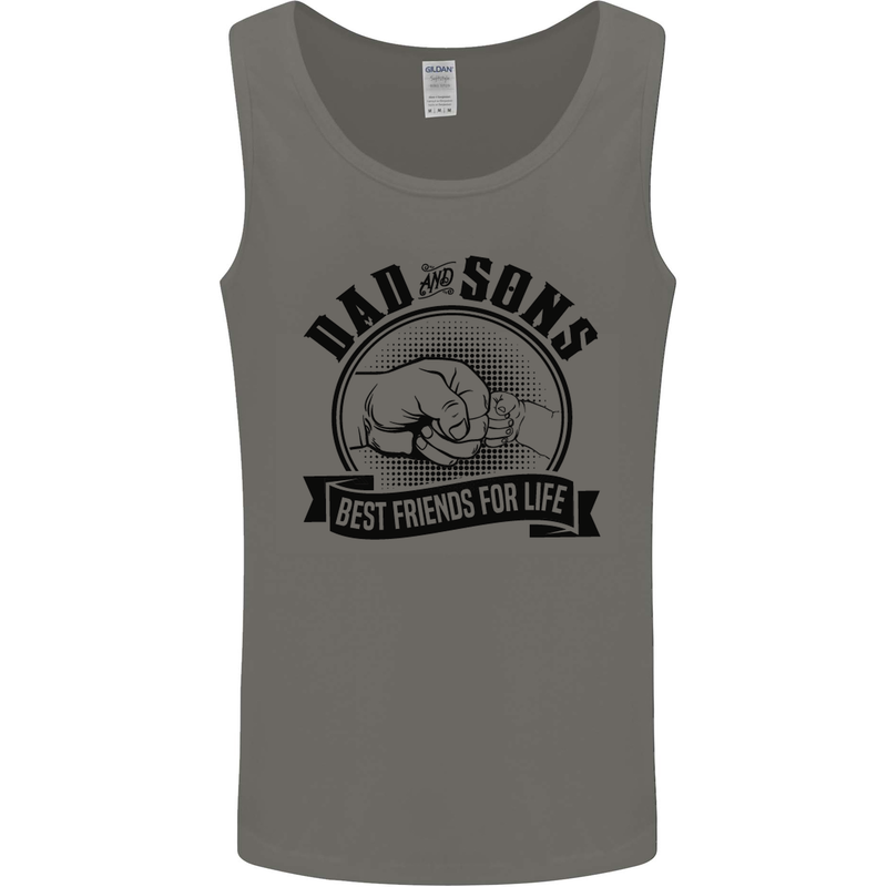 Dad & Sons Best Friends Father's Day Mens Vest Tank Top Charcoal