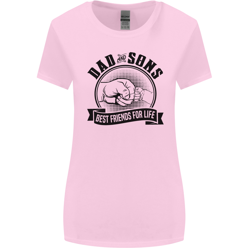 Dad & Sons Best Friends Father's Day Womens Wider Cut T-Shirt Light Pink