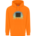 Dad a Base Funny Fathers Day Jokes Childrens Kids Hoodie Orange