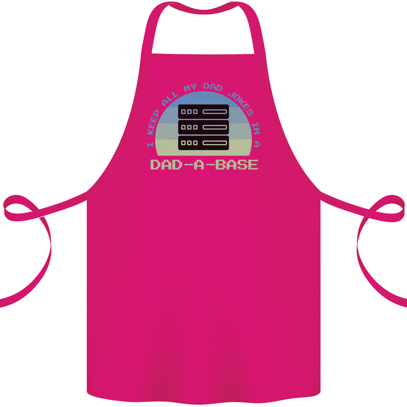 Dad a Base Funny Fathers Day Jokes Cotton Apron 100% Organic Pink