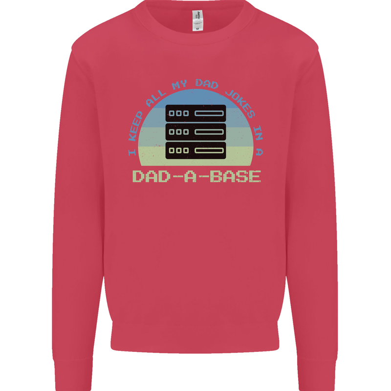 Dad a Base Funny Fathers Day Jokes Kids Sweatshirt Jumper Heliconia