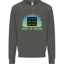 Dad a Base Funny Fathers Day Jokes Kids Sweatshirt Jumper Storm Grey