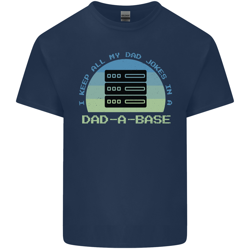 Dad a Base Funny Fathers Day Jokes Kids T-Shirt Childrens Navy Blue