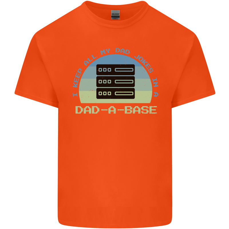 Dad a Base Funny Fathers Day Jokes Kids T-Shirt Childrens Orange