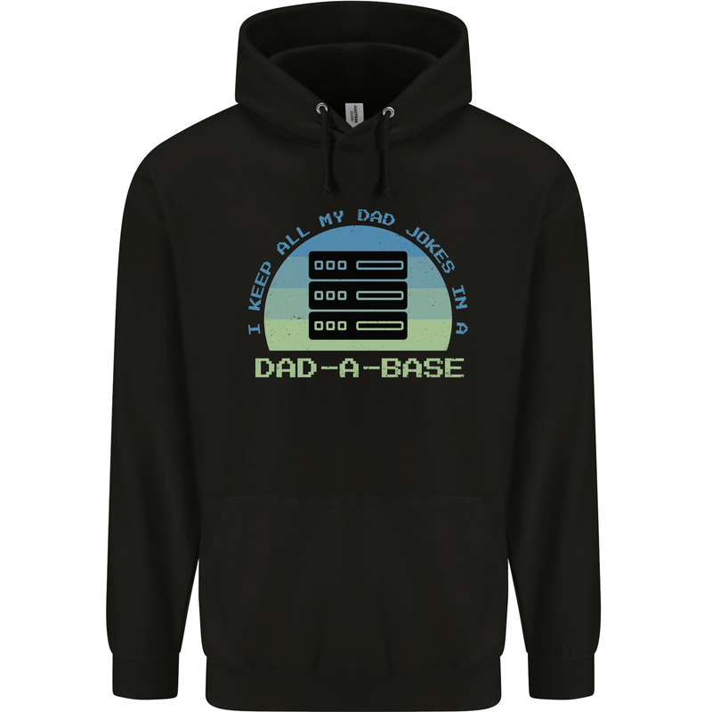 Dad a Base Funny Fathers Day Jokes Mens 80% Cotton Hoodie Black