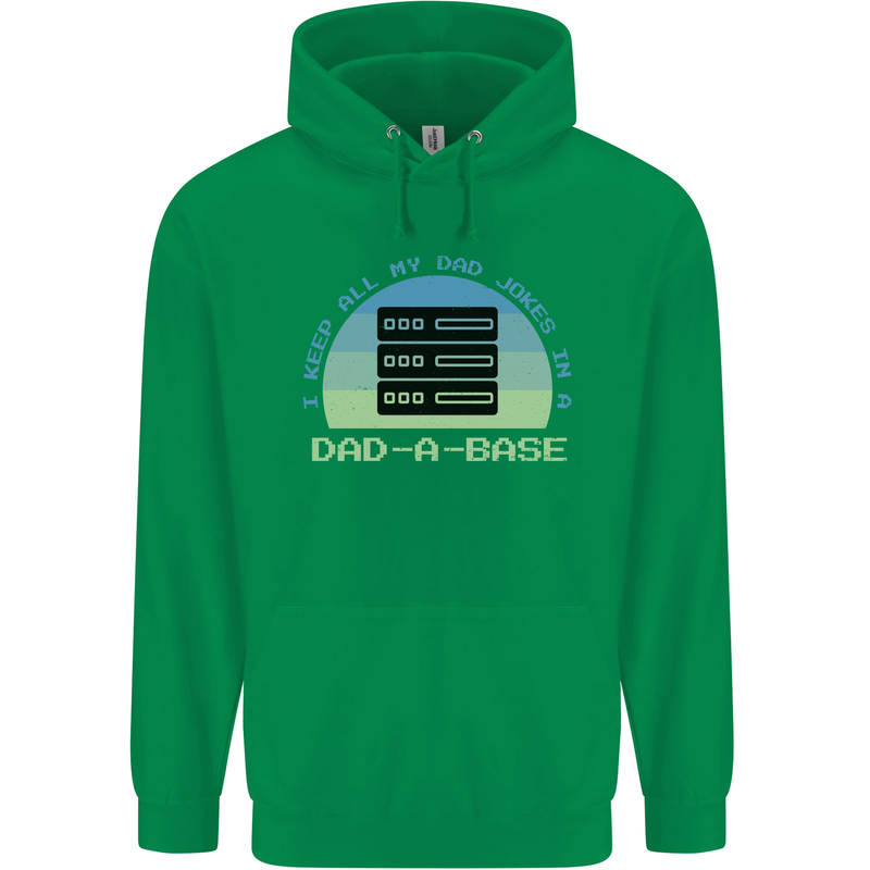 Dad a Base Funny Fathers Day Jokes Mens 80% Cotton Hoodie Irish Green
