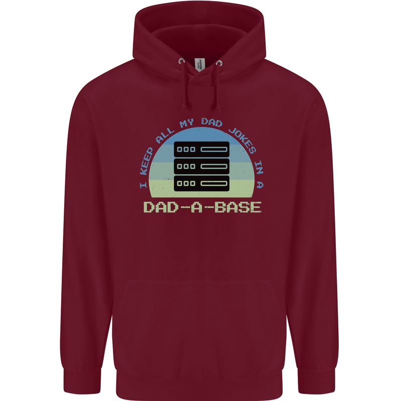 Dad a Base Funny Fathers Day Jokes Mens 80% Cotton Hoodie Maroon