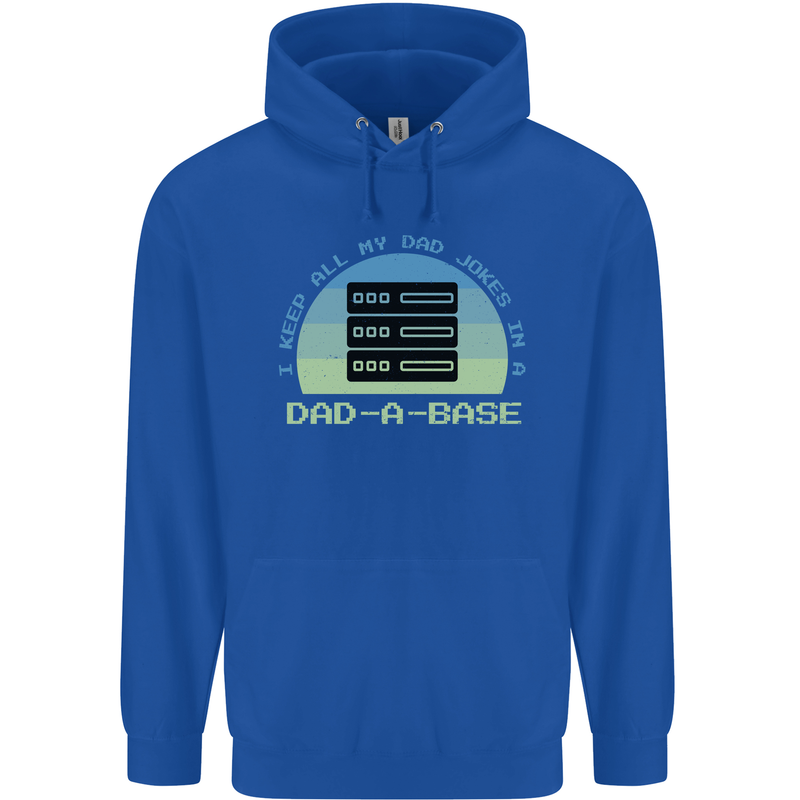 Dad a Base Funny Fathers Day Jokes Mens 80% Cotton Hoodie Royal Blue