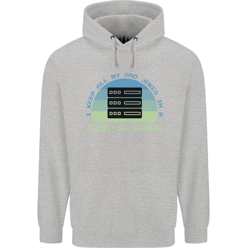 Dad a Base Funny Fathers Day Jokes Mens 80% Cotton Hoodie Sports Grey