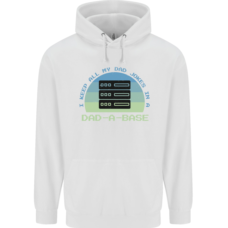 Dad a Base Funny Fathers Day Jokes Mens 80% Cotton Hoodie White